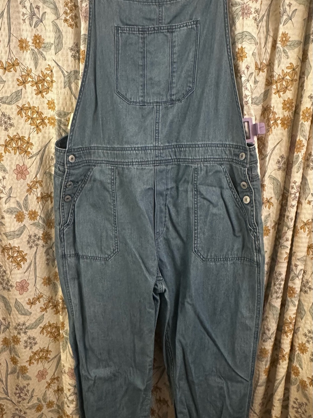 American Eagle Outfitters Slate Blue Denim Overalls